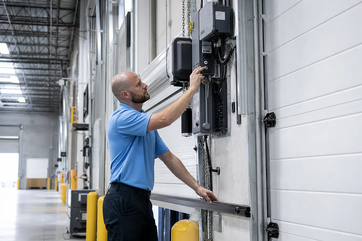 Commercial Garage Door supporting service work in Humble TX