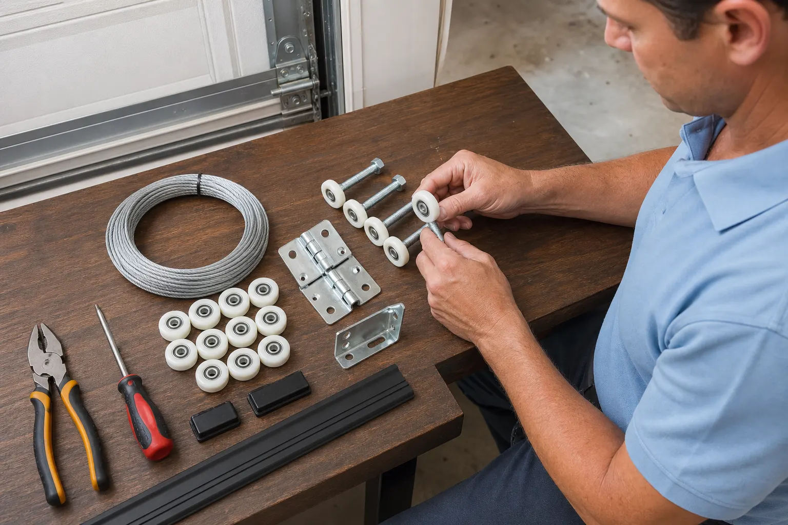 Garage Door Parts supporting service work in Humble TX
